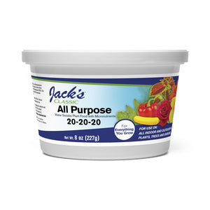 Jack's All Purpose Plant Food 20-20-20 Water Soluble - 8 Oz.