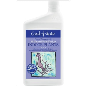 Squid All Natural Plant Food for Indoor Plants 2-3-0 Fertilizer Concentrate - 1 Qt.