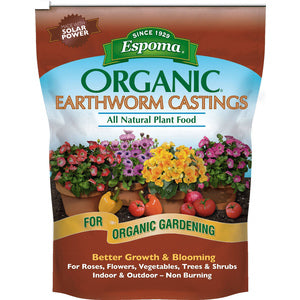 Espoma Organic Earthworm Castings All Natural Plant Food Fertilizer - 4 Qts.