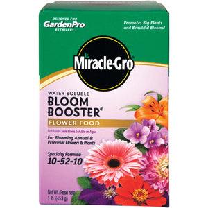 Miracle-Gro Water Soluble Bloom Booster Flower Food Fertilizer - 1 Lb.