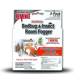 Bonide Revenge Dual Action Bedbug & Insect Room Fogger Insecticide - 3 Pack