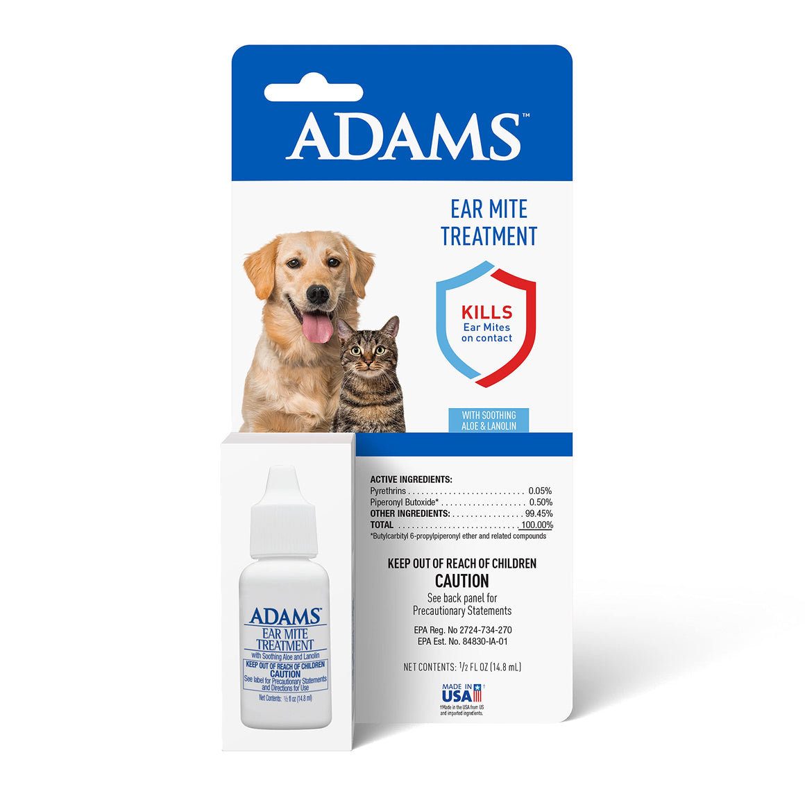 Adams Ear Mite Treament Pyrethrins - 0.5 Oz.