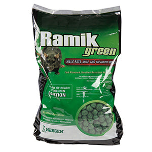 Ramik Green Rodenticide,  1/2" Pellets - 4 Lbs.