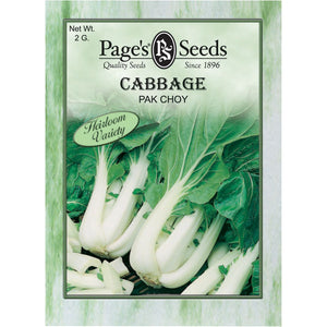 Cabbage Pak Choy Seed Heirloom - 1 Packet