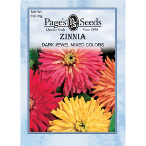 Zinnia Dark Jewel Mixed Colors - 1 Packet