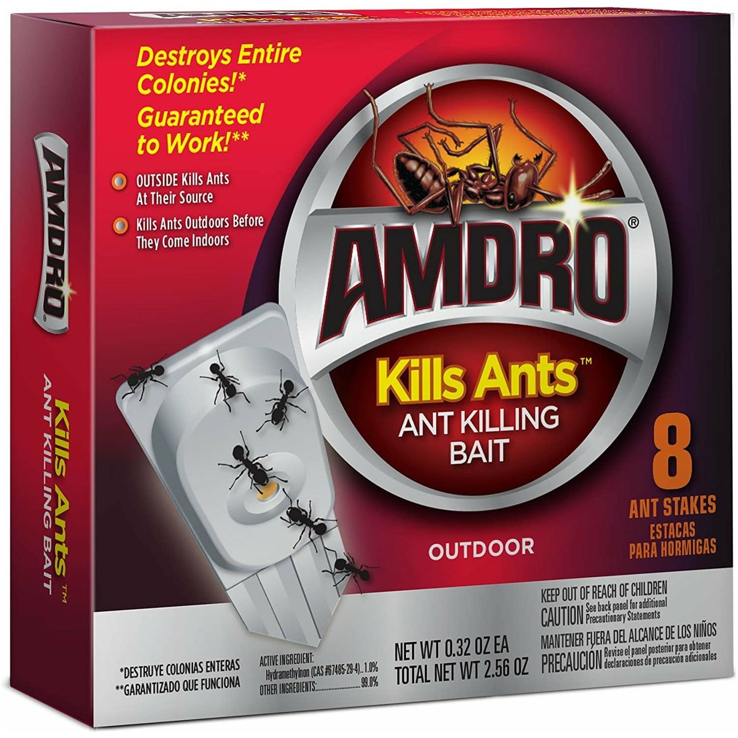 TERRO, 8 Pack Outdoor Liquid Ant Bait Stakes, Bonus 2 Liquid Ant Bait  Stations