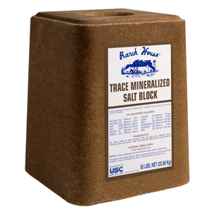 Ranch House Trace Mineralized Salt Block - 50 Lbs. - Seed World